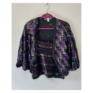 Vintage 2 piece Sequin Top and Jacket